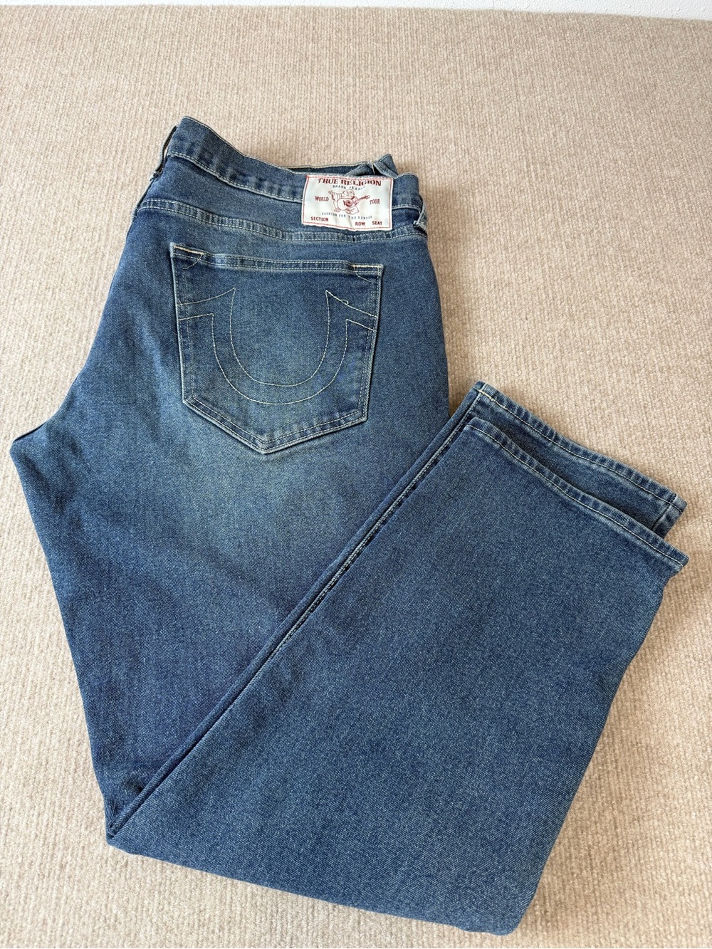 True Religion Men's Ricky Relaxed Straight Leg Jeans Relaxed Slim